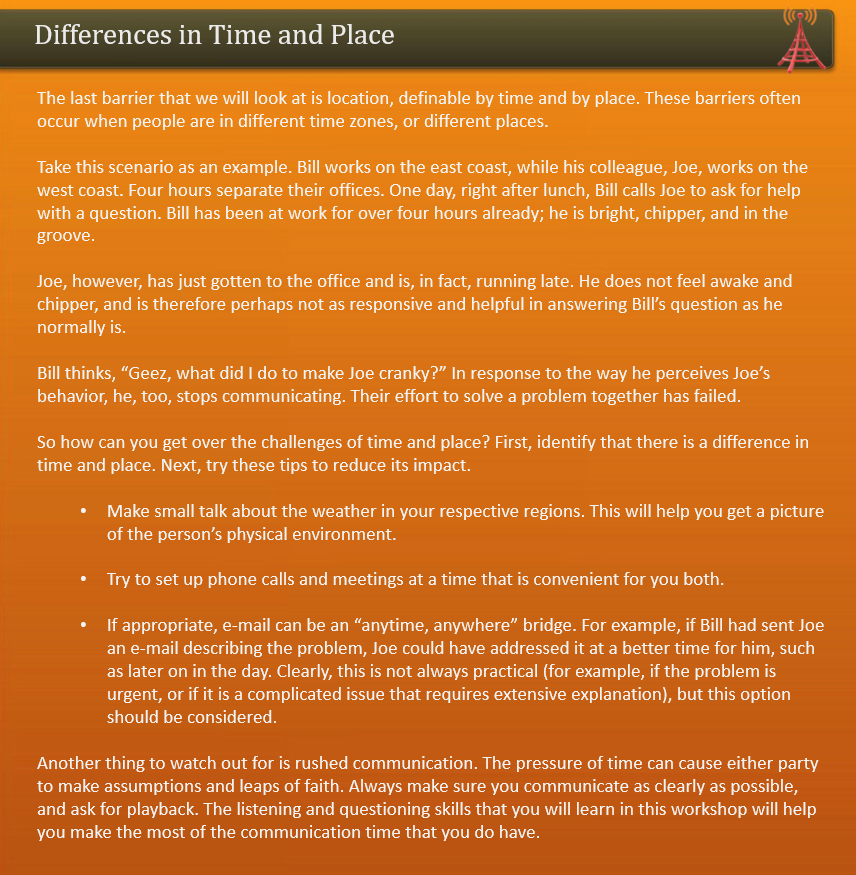 Differences In Time And Place FreshSkills